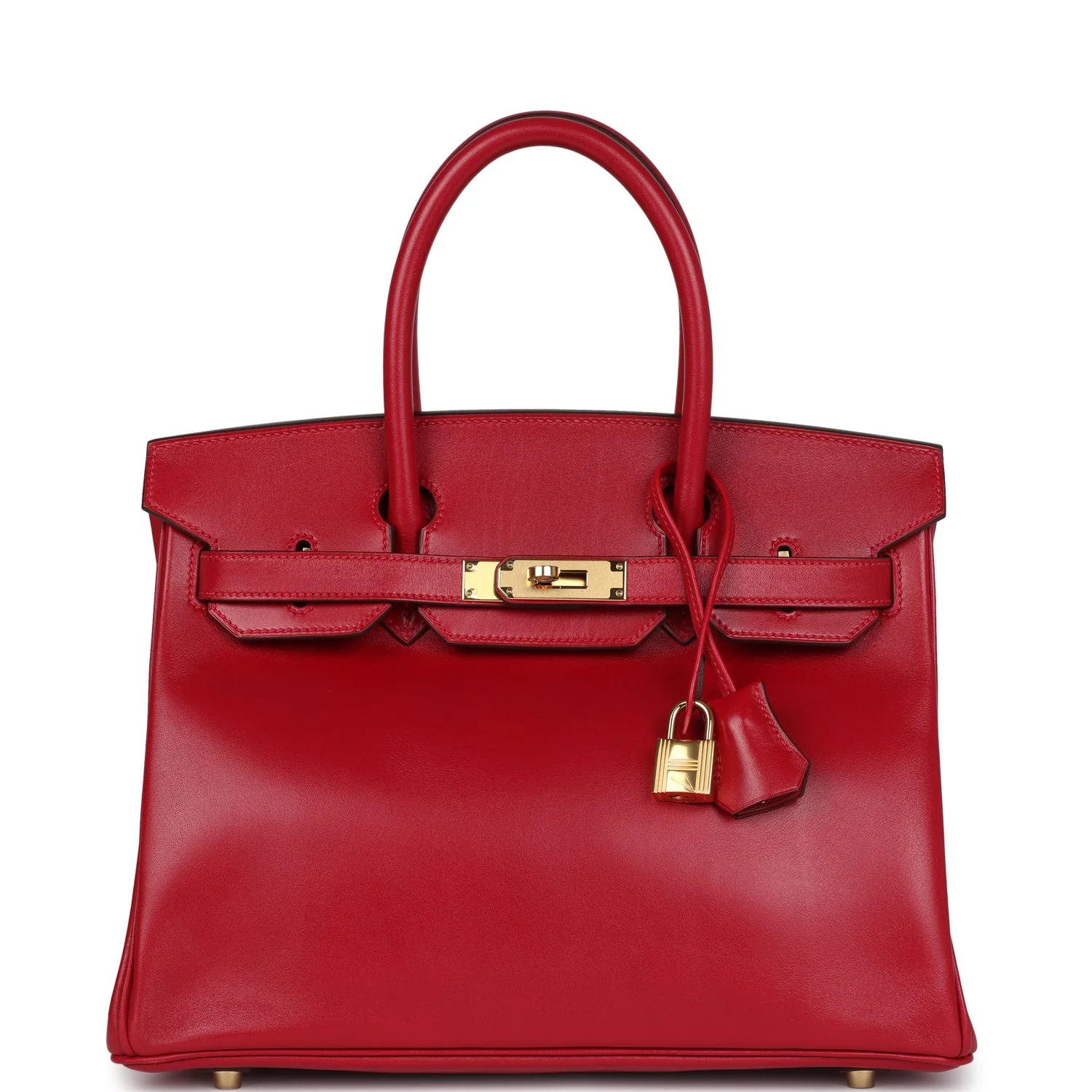 Replicate Hermes Birkin 30 Rouge Vif Tadelakt Gold Hardware(1:1 replica)