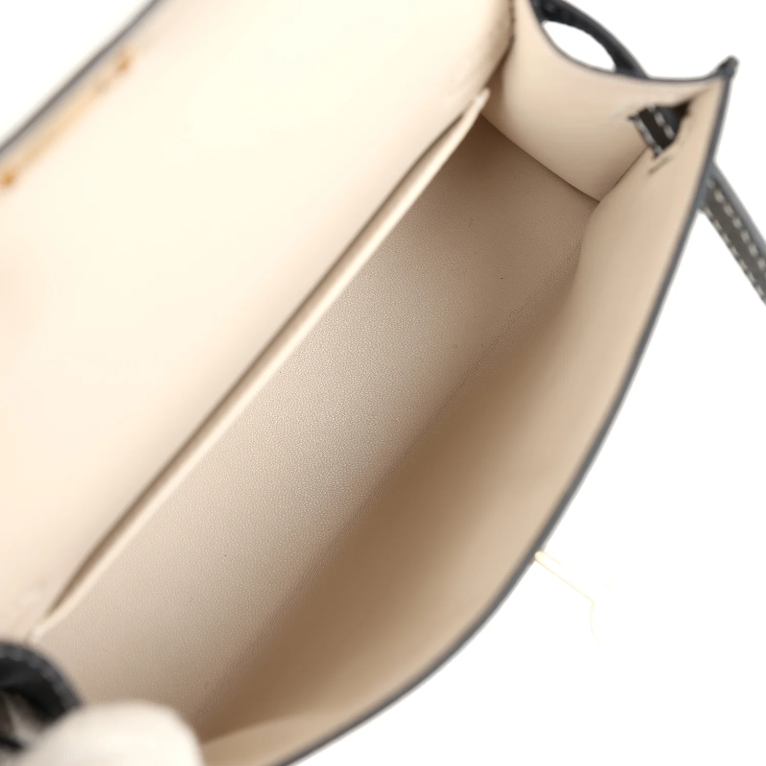 Replicate Hermes Special Order (HSS) Kelly Sellier 20 Craie and Black Epsom Permabrass Hardware(1:1 replica)