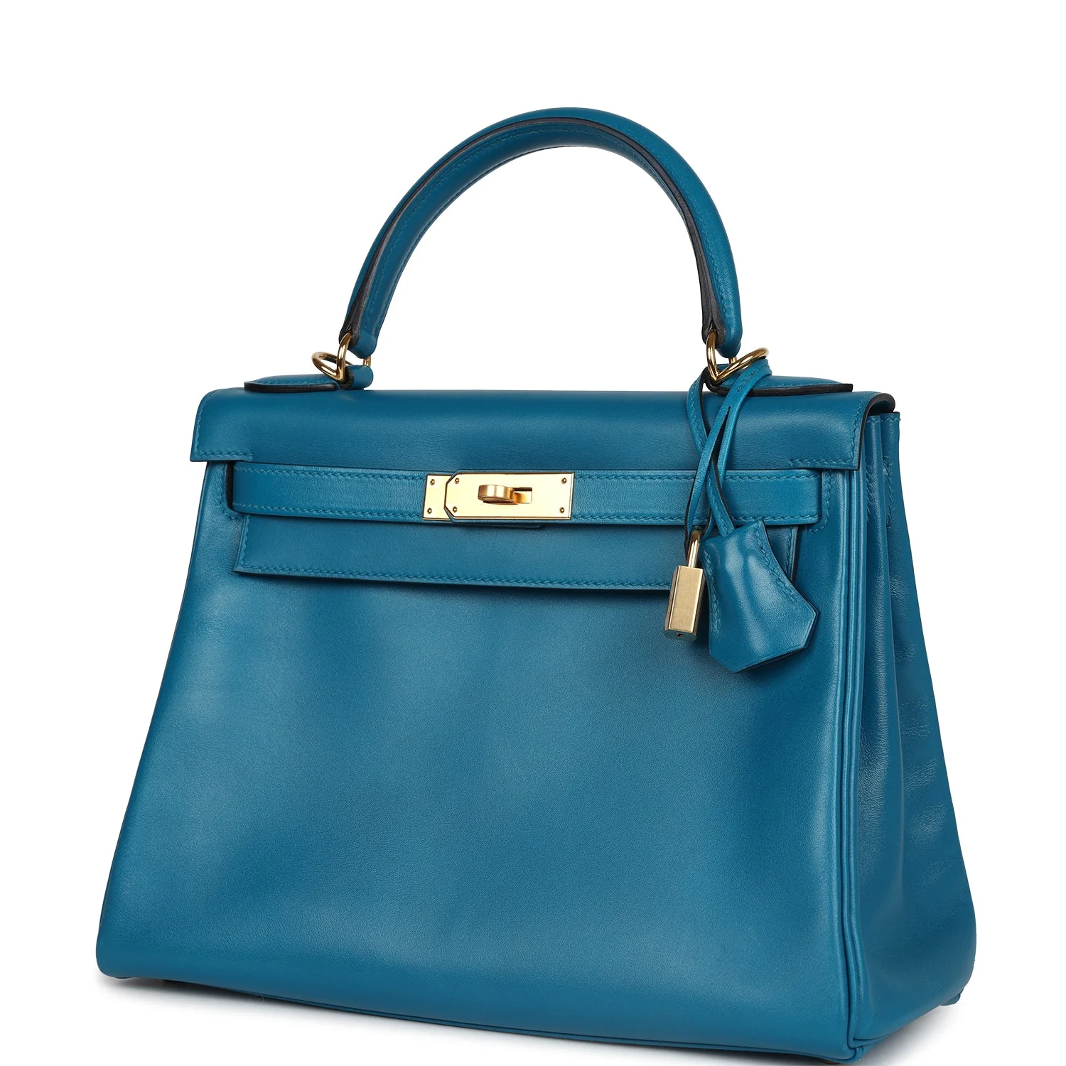 Replicate Hermes Kelly Retourne 28 Bleu Izmir Tadelakt Gold Hardware(1:1 replica)