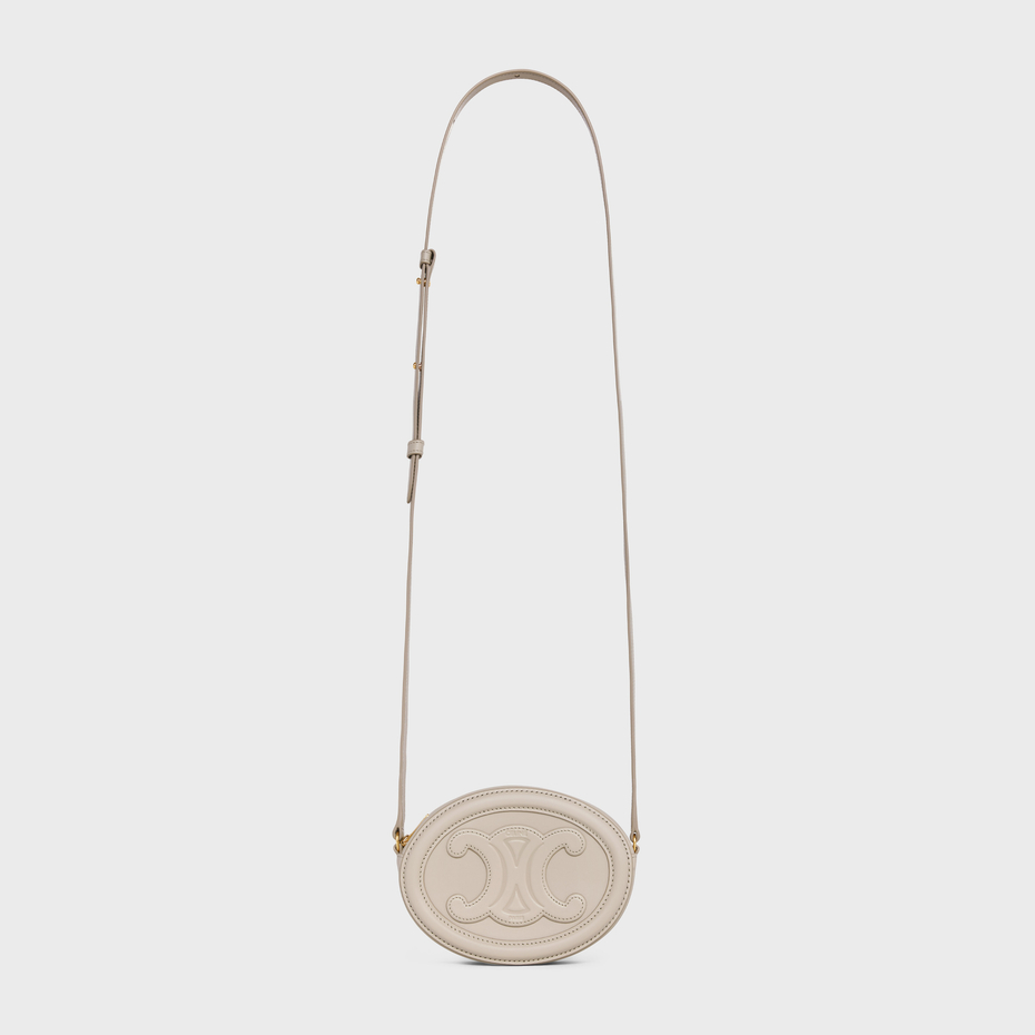 Replicate CROSSBODY OVAL PURSE CUIR TRIOMPHE IN SMOOTH CALFSKIN TRENCH(1:1 replica)