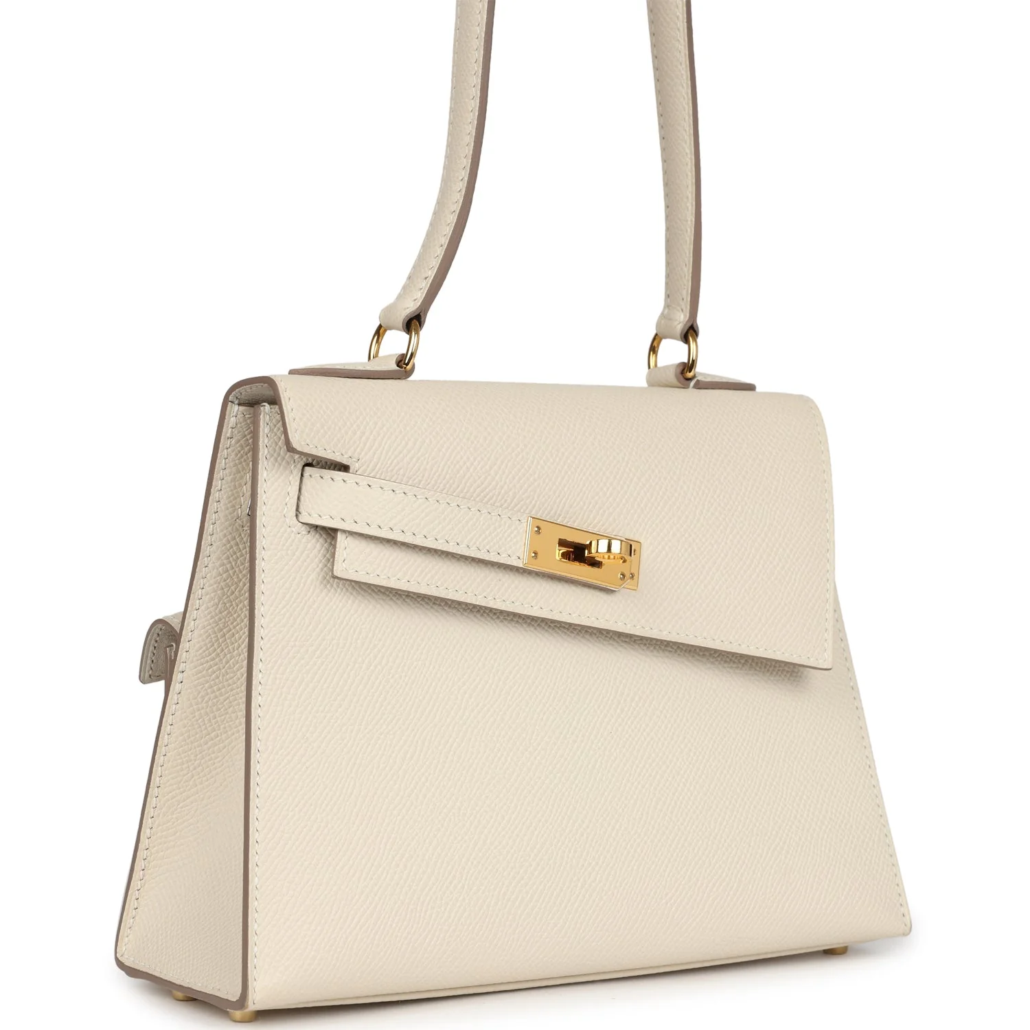 Replicate Hermes Kelly Sellier en Desordre 20 Craie Epsom Gold Hardware(1:1 replica)