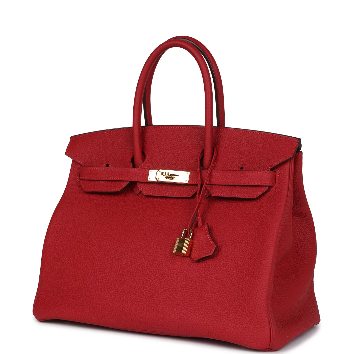 Replicate Hermes Birkin 35 Rouge Casaque Togo Gold Hardware(1:1 replica)