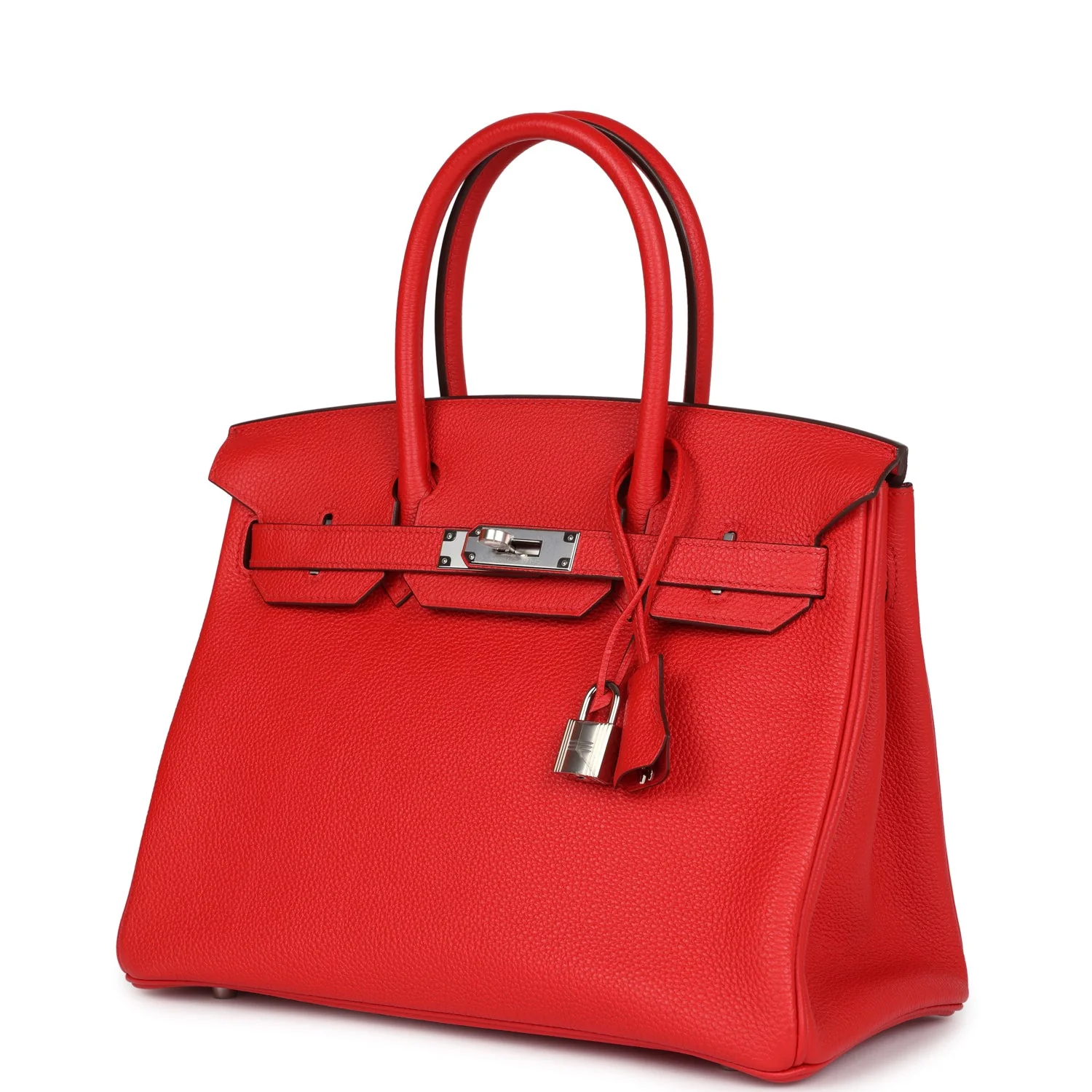 Replicate Hermes Birkin 30 Rouge de Coeur Togo Palladium Hardware(1:1 replica)