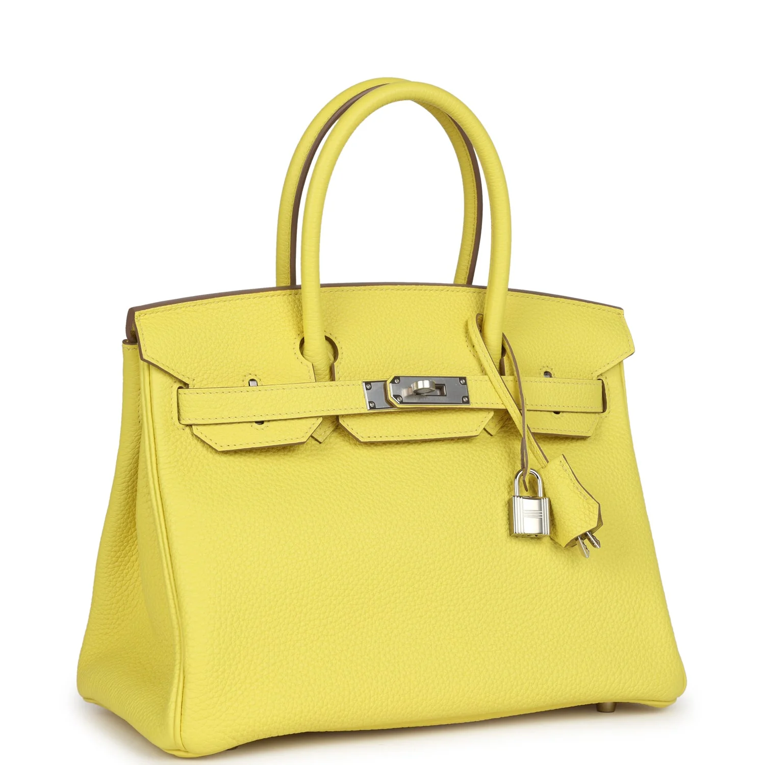 Replicate Hermes Birkin 30 Lime Clemence Palladium Hardware(1:1 replica)