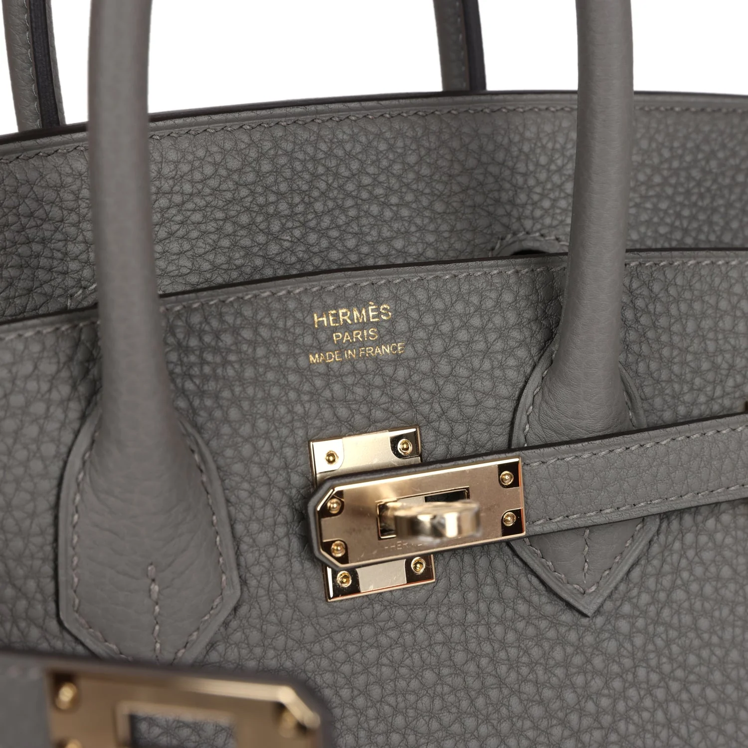 Replicate Hermes Birkin 25 Gris Meyer Togo Permabrass Hardware(1:1 replica)