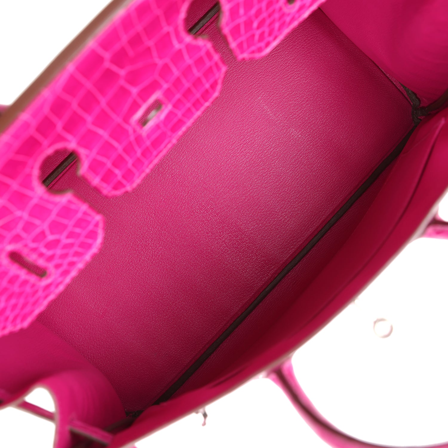 Replicate Hermes Birkin 35 Rose Sheherazade Shiny Porosus Crocodile Palladium Hardware(1:1 replica)