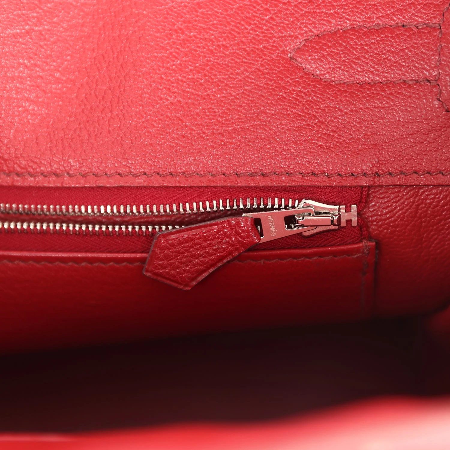 Replicate Hermes Birkin 30 Rouge Garance Togo Palladium Hardware(1:1 replica)