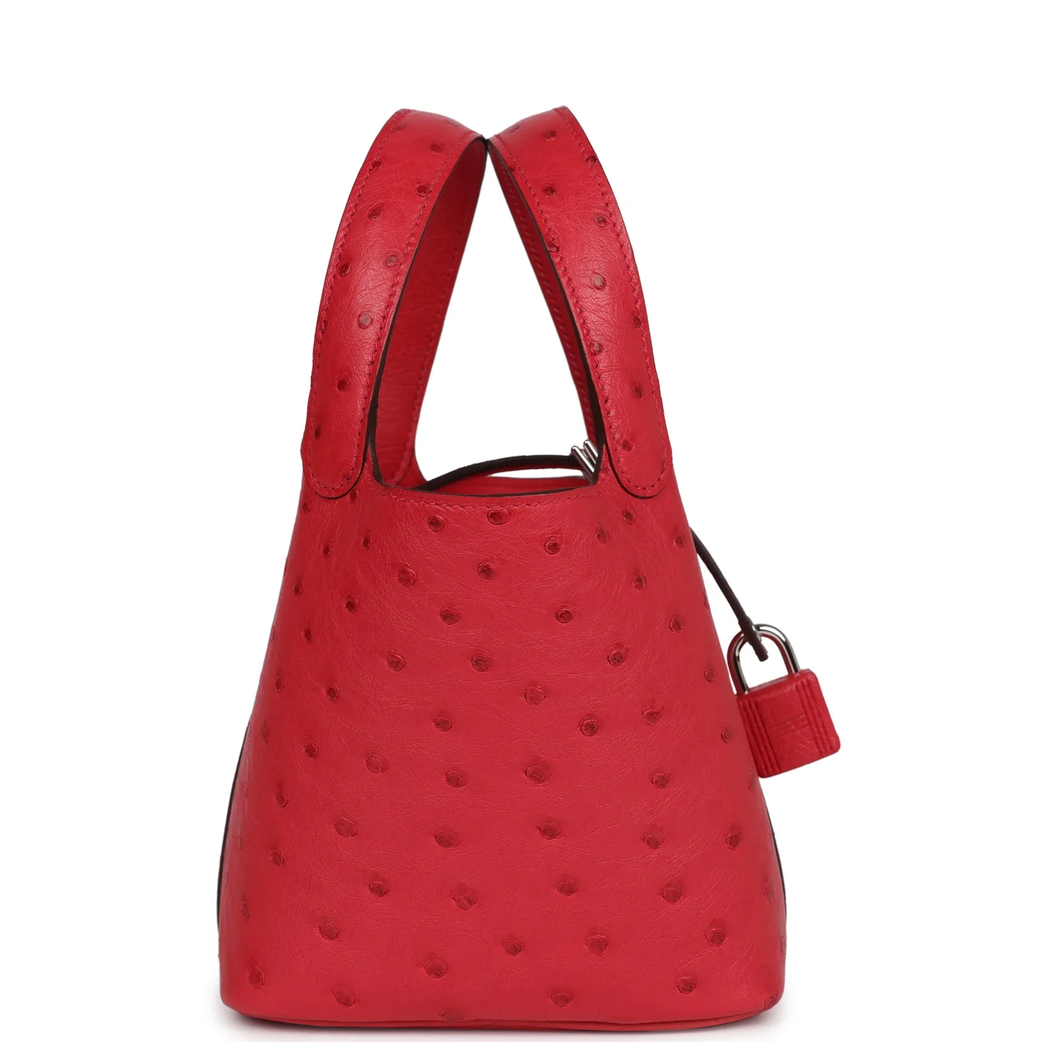 Replicate Hermes Micro Picotin Lock 14 Bougainvillea Ostrich Palladium Hardware(1:1 replica)