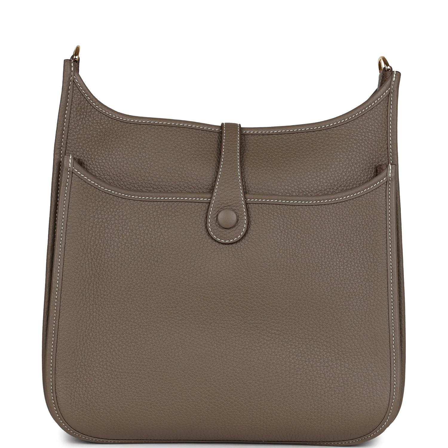 Replicate Hermes Evelyne III PM Etoupe Clemence Gold Hardware(1:1 replica)