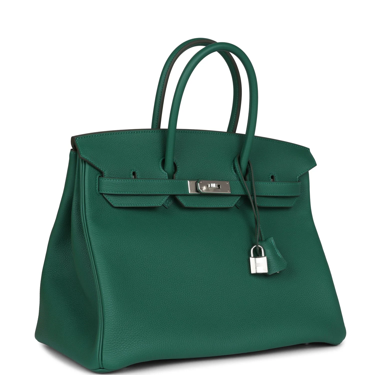 Replicate Hermes Birkin 35 Vert Moyen Togo Palladium Hardware(1:1 replica)