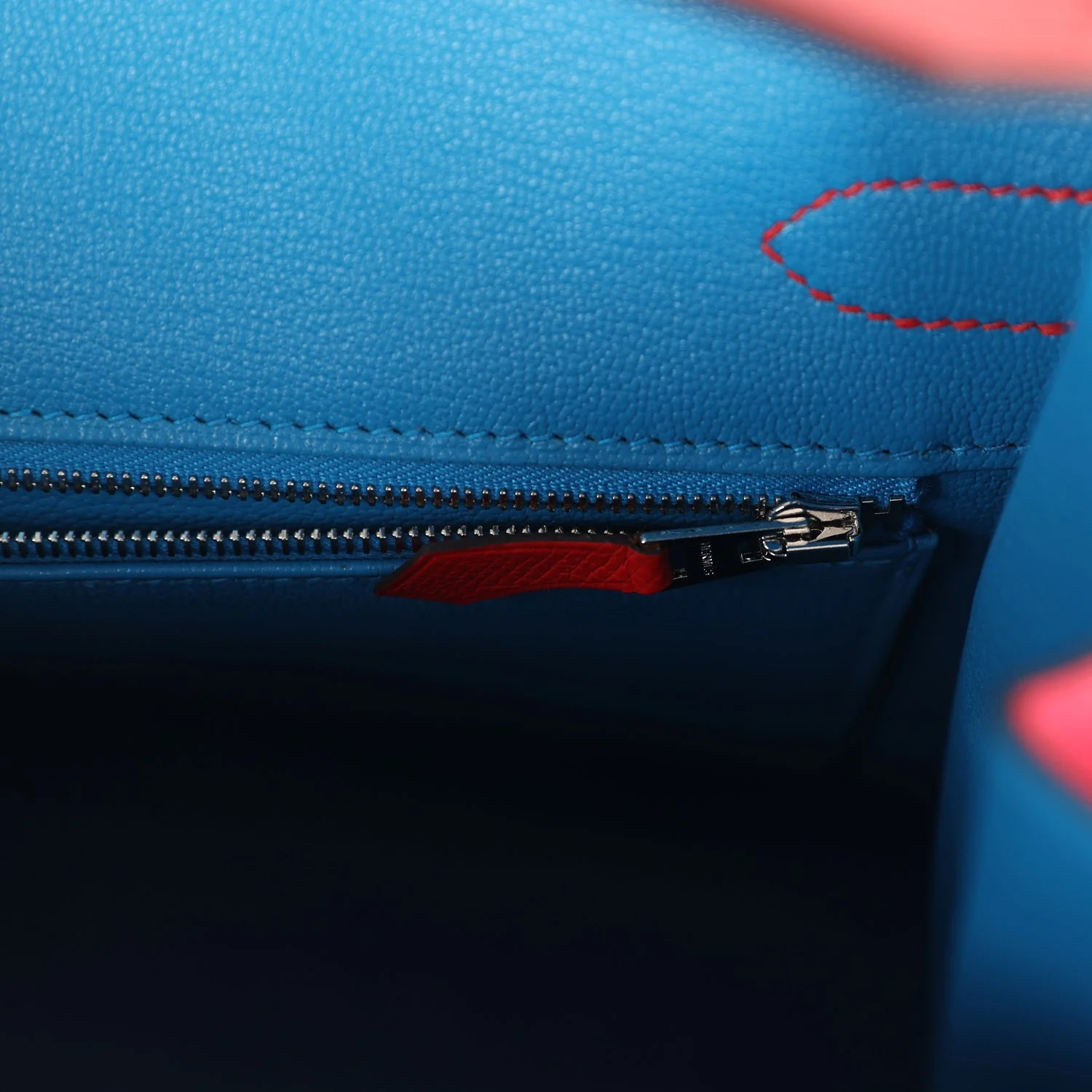 Replicate Hermes Casaque Birkin Sellier 30 Rouge De Coeur and Rose Extreme Epsom Palladium Hardware(1:1 replica)