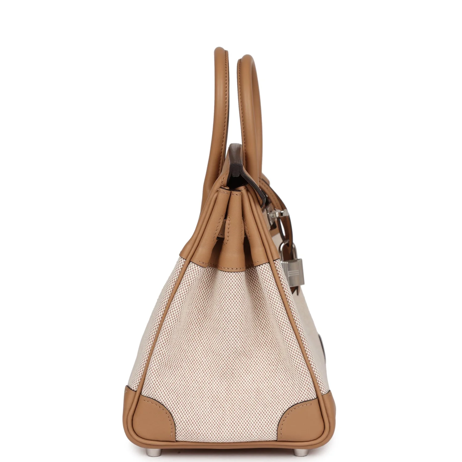 Replicate Hermes Birkin 25 Toile H and Chai Swift Palladium Hardware(1:1 replica)