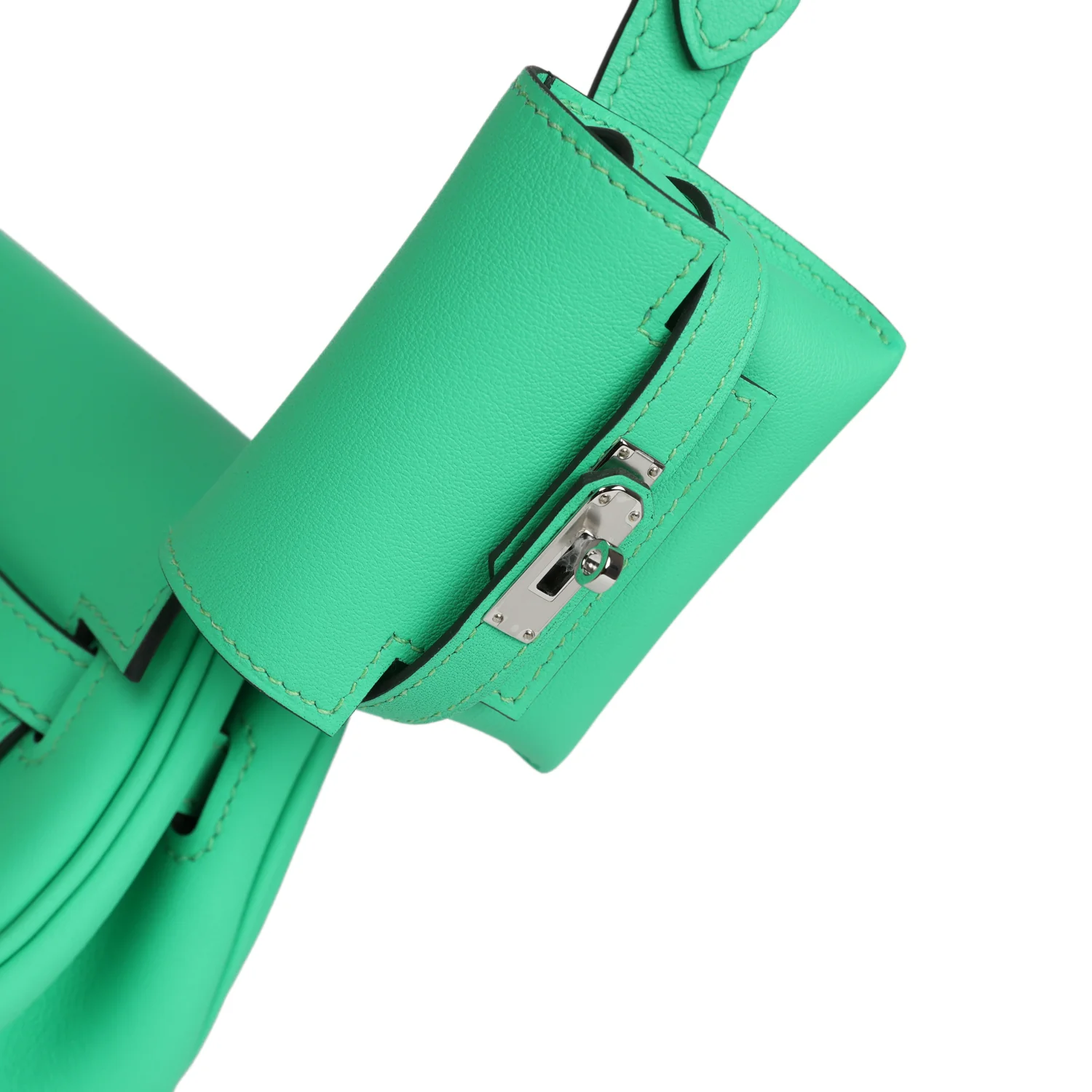 Replicate Hermes Kelly Moove Vert Comics Swift Palladium Hardware(1:1 replica)