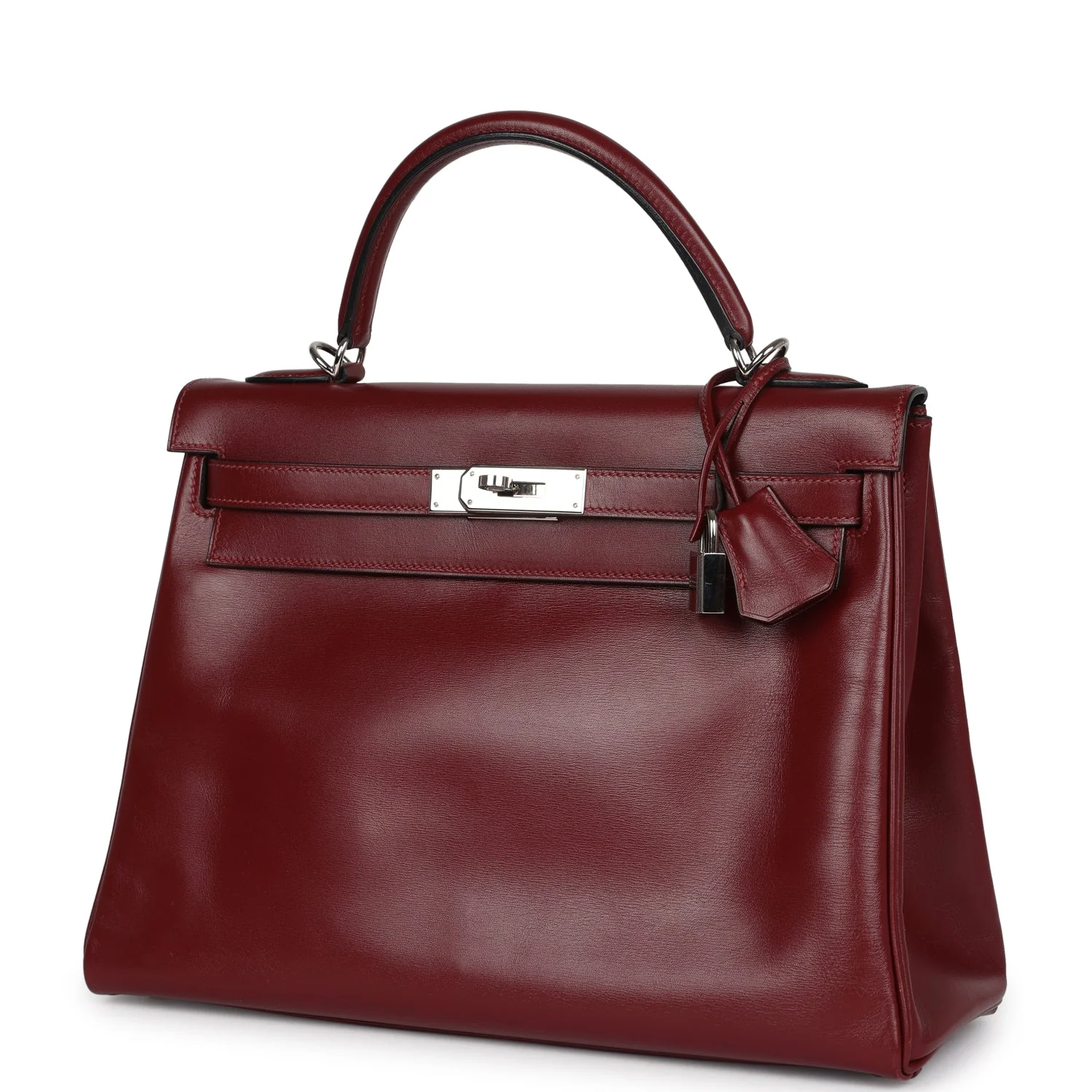 Replicate Hermes Kelly Retourne 32 Rouge H Box Palladium Hardware(1:1 replica)