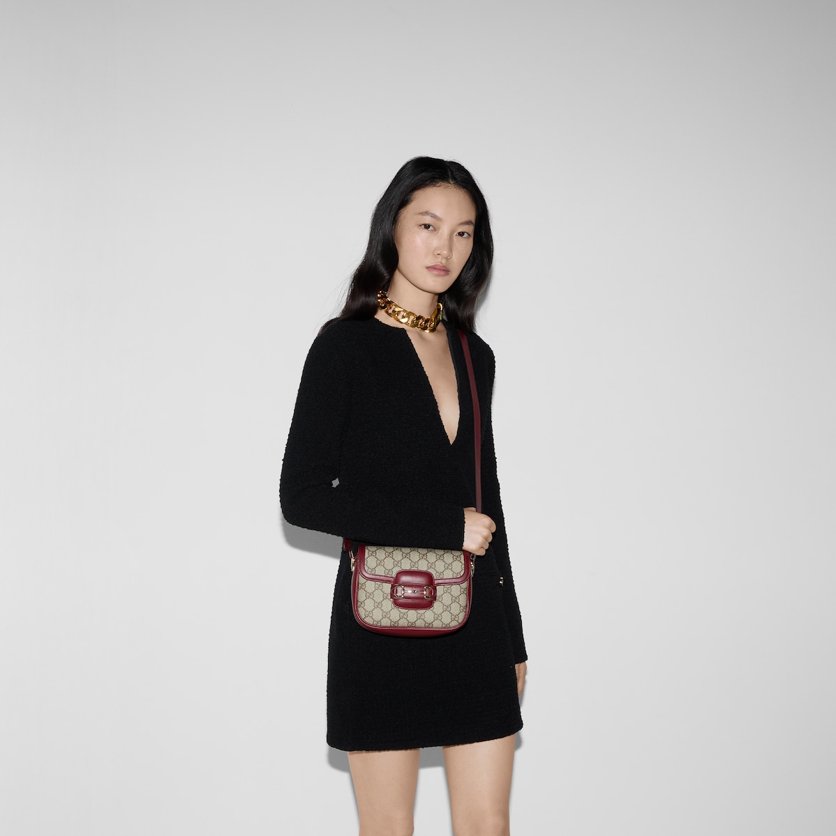 Replicate Gucci Horsebit 1955 Soft Small Shoulder Bag(1:1 replica)