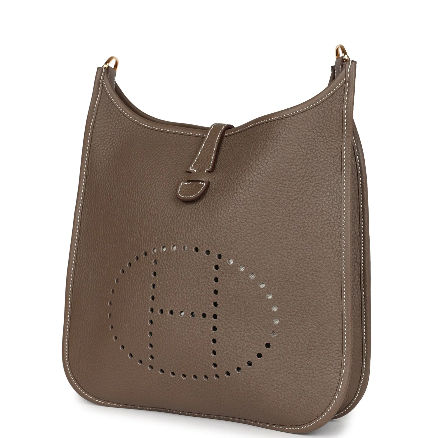 Replicate Hermes Evelyne III PM Etoupe Clemence Gold Hardware(1:1 replica)