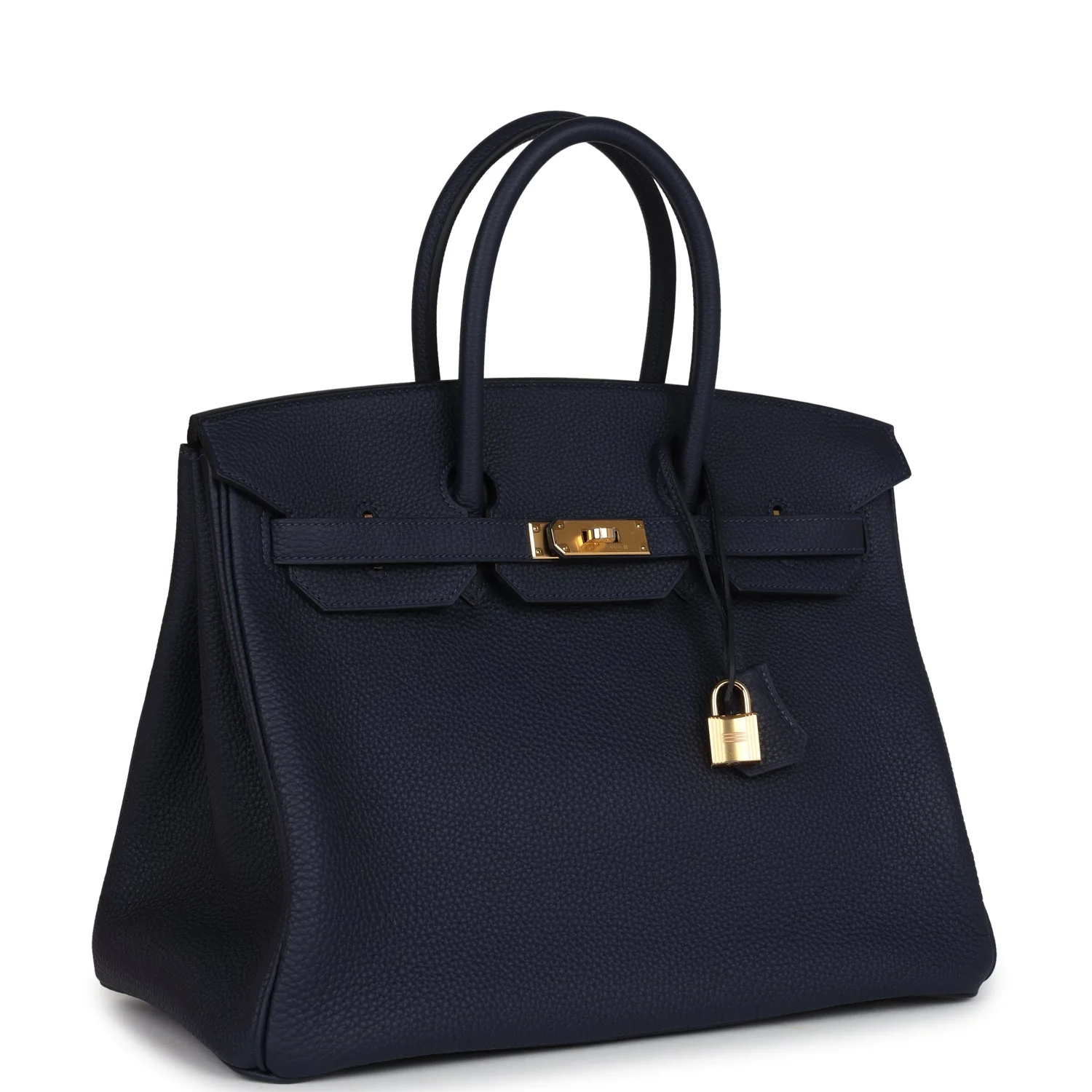 Replicate Hermes Birkin 35 Bleu Nuit Togo Gold Hardware(1:1 replica)