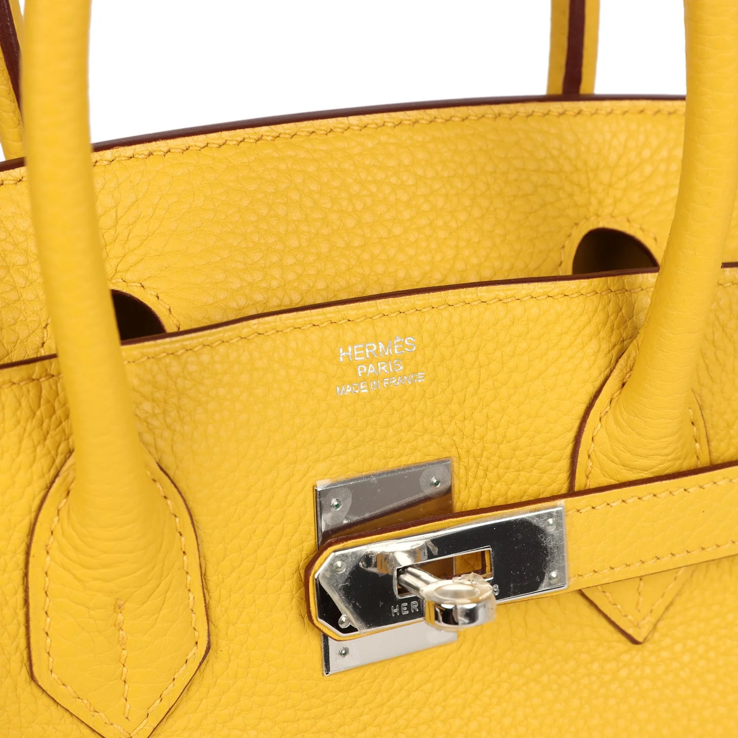 Replicate Hermes Birkin 30 Soleil Clemence Palladium Hardware(1:1 replica)