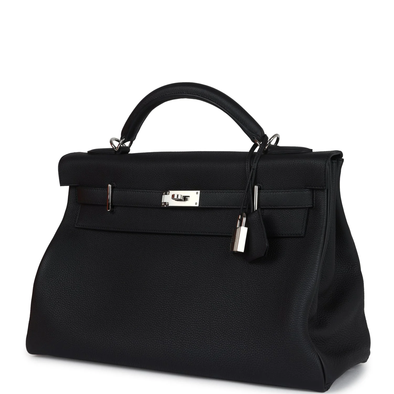 Replicate Hermes Kelly 42 Maxi Black Togo Palladium Hardware(1:1 replica)