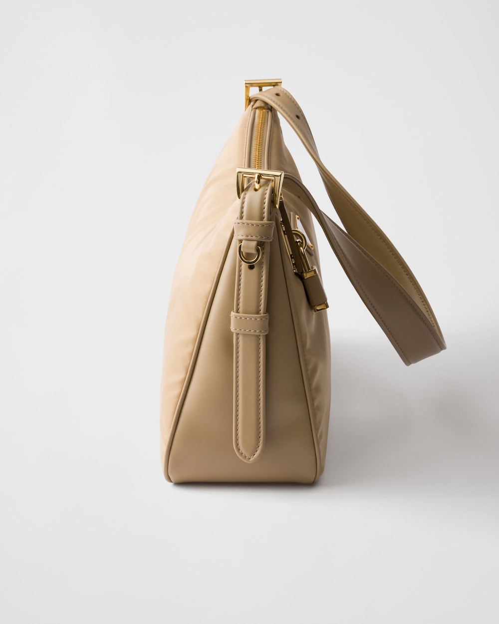 Replicate Prada Aimée Large Re-Nylon and Leather Shoulder Bag With Padlock(1:1 replica)