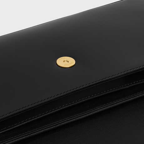 Replicate LOLA CLUTCH IN SHINY CALFSKIN BLACK(1:1 replica)