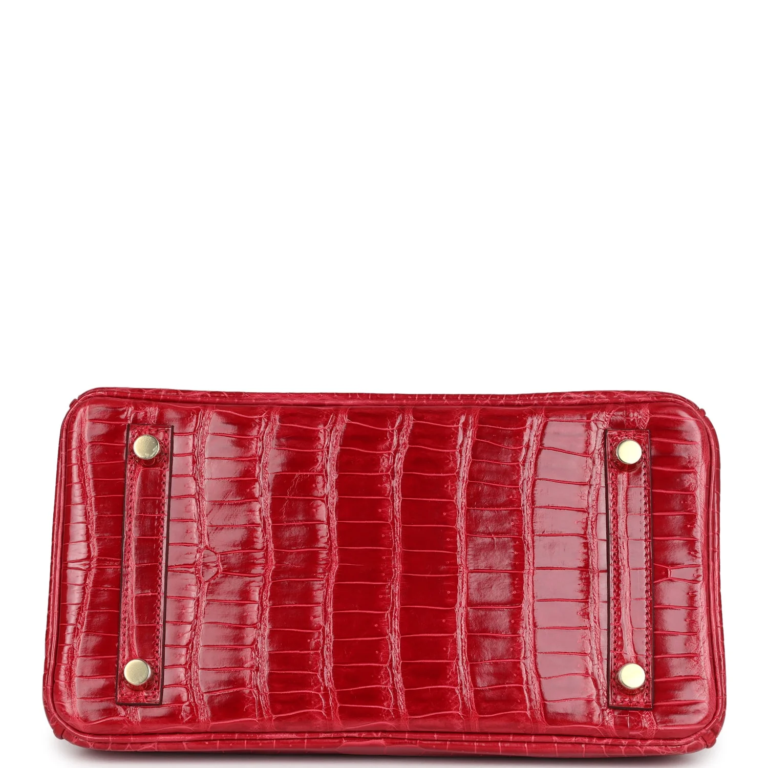 Replicate Hermes Birkin 25 Braise Shiny Porosus Crocodile Gold Hardware(1:1 replica)