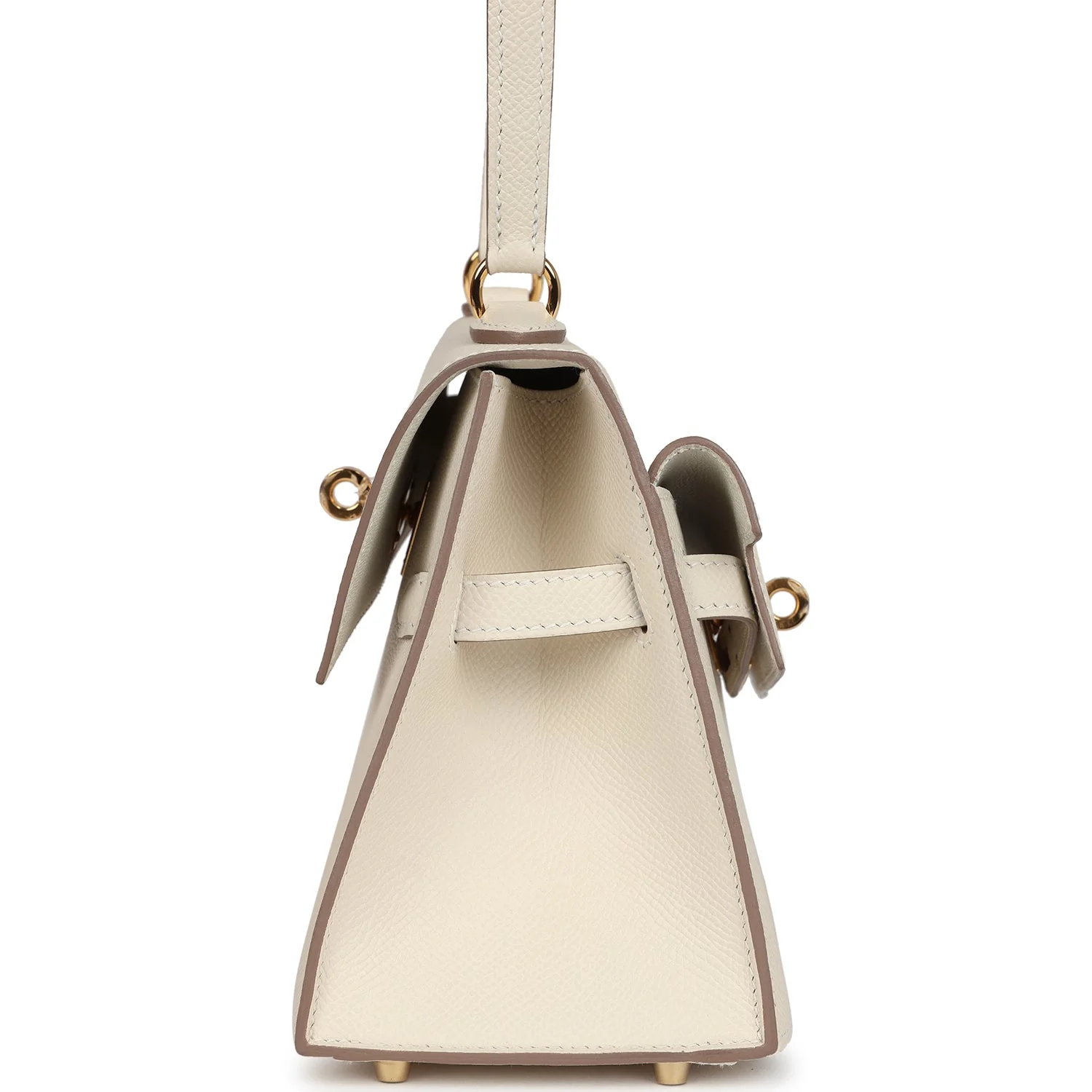 Replicate Hermes Kelly Sellier en Desordre 20 Craie Epsom Gold Hardware(1:1 replica)