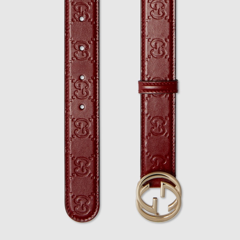 Replicate Belt with Interlocking G buckle(1:1 replica)