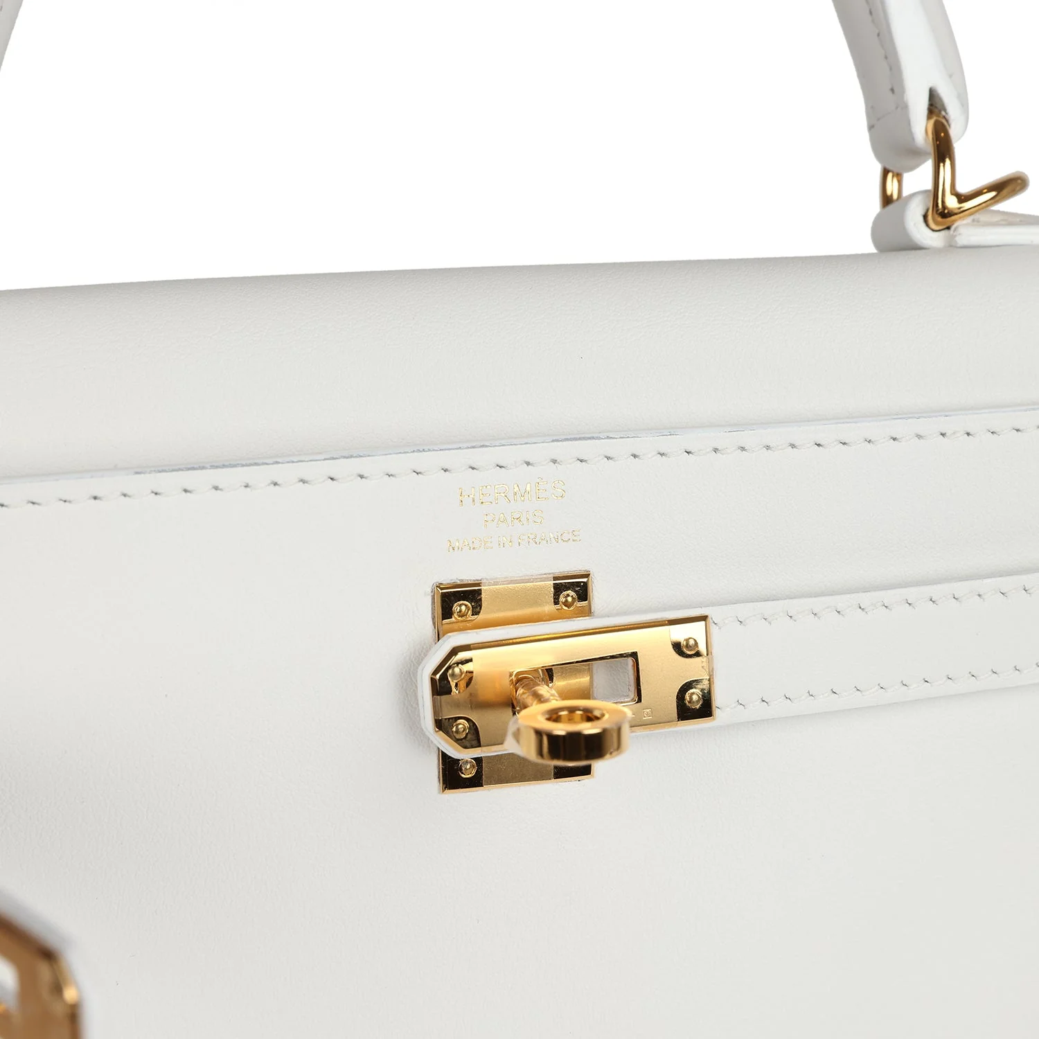 Replicate Hermes Kelly Retourne 25 New White Swift Gold Hardware(1:1 replica)