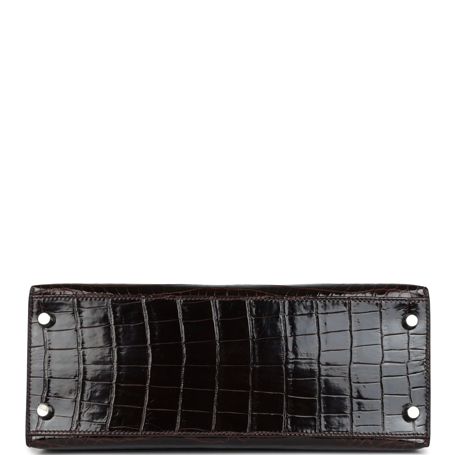 Replicate Hermes Kelly Sellier 28 Cocoan Shiny Niloticus Crocodile Palladium Hardware(1:1 replica)