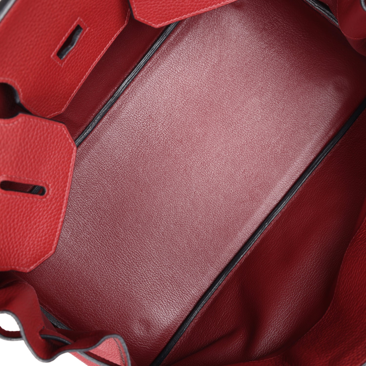 Replicate Hermes Shoulder Birkin 42 JPG Rouge H Clemence Gold Hardware(1:1 replica)