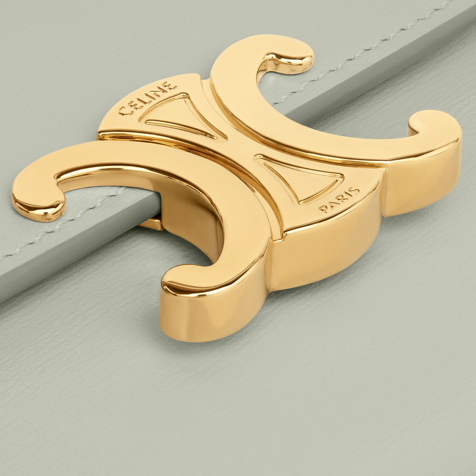 Replicate COMPACT WALLET WITH COIN TRIOMPHE IN SHINY CALFSKIN LIGHT CLAY(1:1 replica)