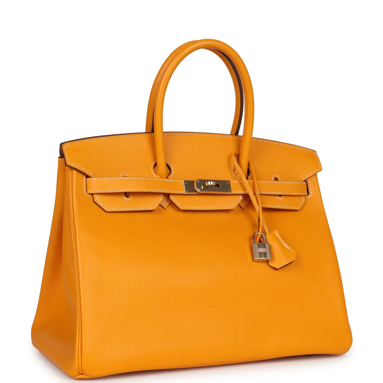 Replicate Hermes Birkin 35 Jaune D'or Candy Epsom Permabrass Hardware(1:1 replica)