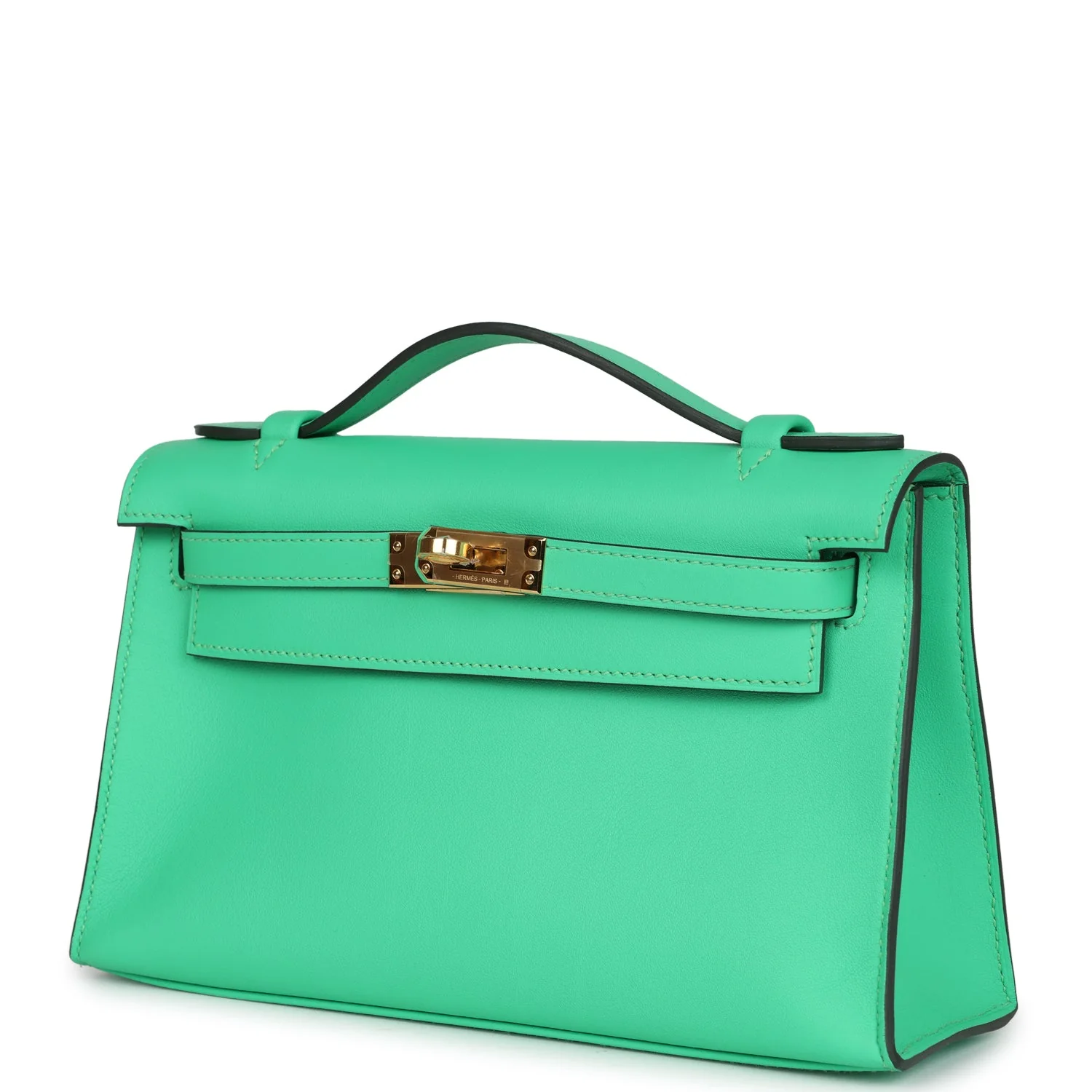 Replicate Hermes Kelly Pochette Vert Comics Swift Gold Hardware(1:1 replica)