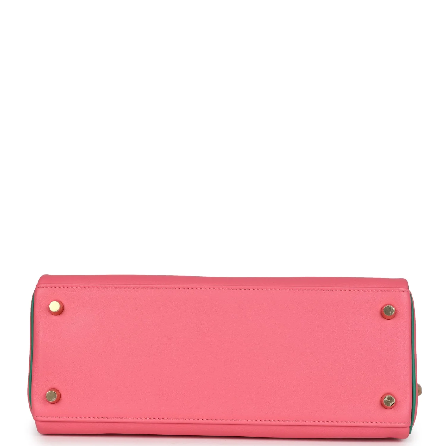 Replicate Hermes Special Order (HSS) Kelly Retourne 28 Rose Azalee and Vert Vertigo Swift Gold Hardware(1:1 replica)