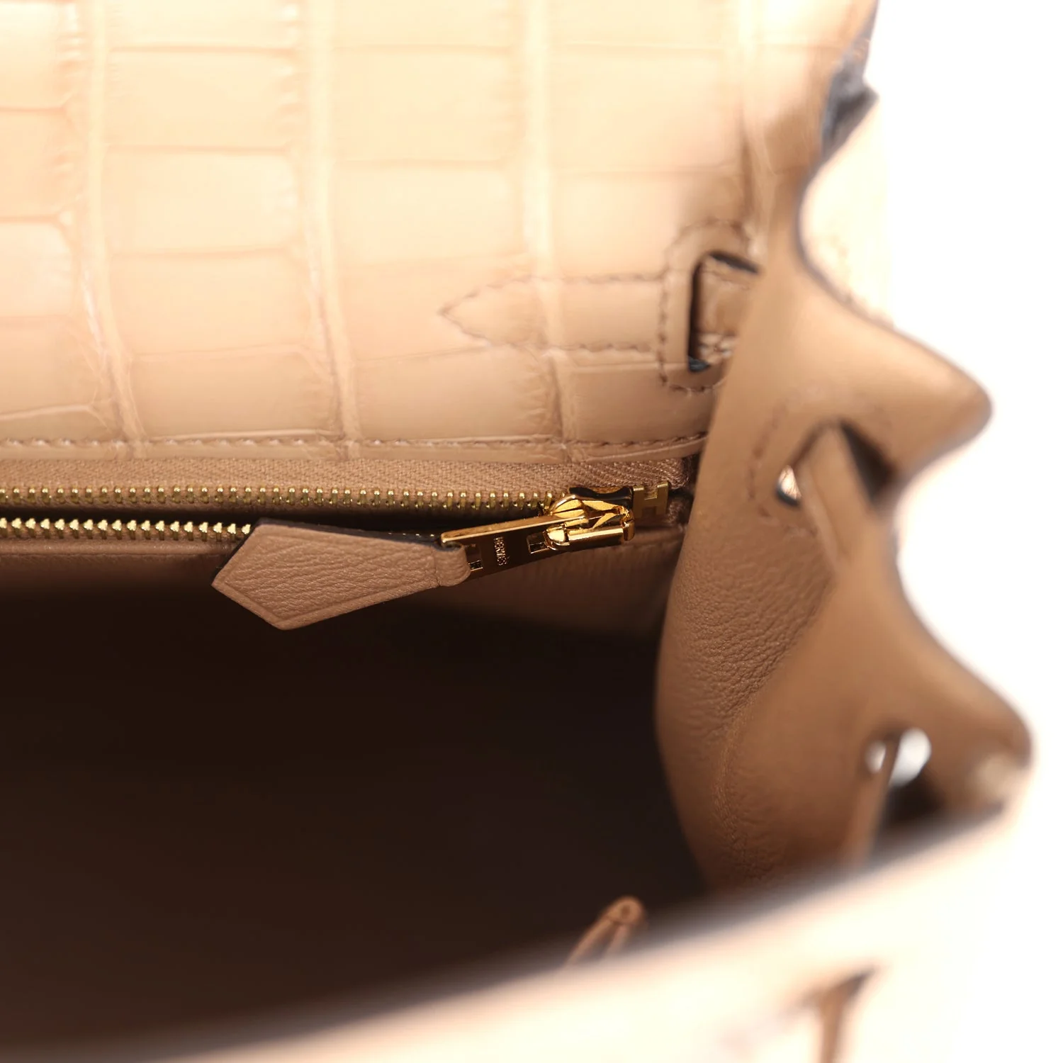 Replicate Hermes Kelly Retourne 25 Chai Matte Alligator Gold Hardware(1:1 replica)