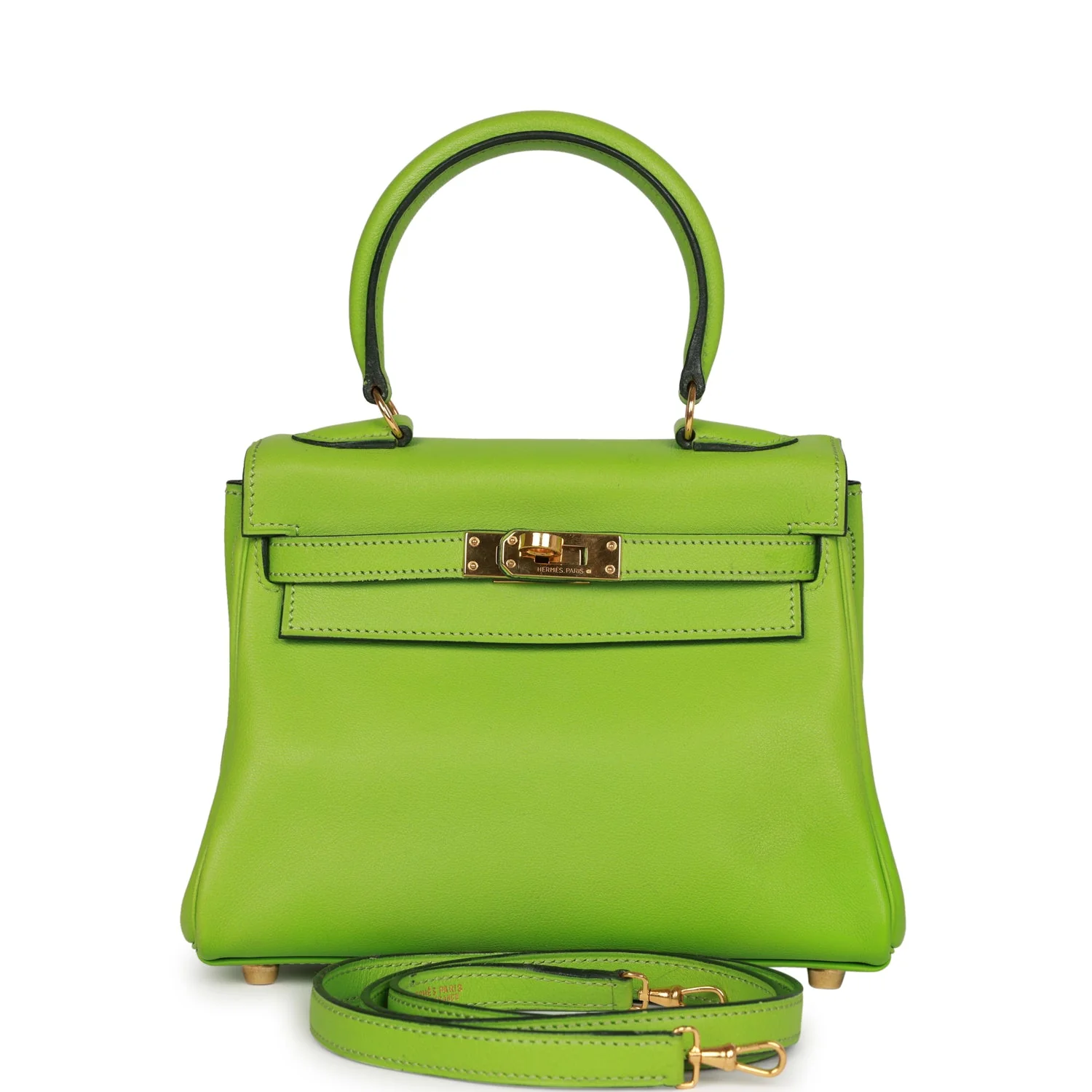 Replicate Vintage Hermes Kelly Retourne 20 Vert Cru Gulliver Gold Hardware(1:1 replica)