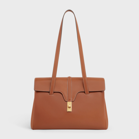 Replicate MEDIUM SOFT 16 BAG IN SMOOTH CALFSKIN TAN(1:1 replica)