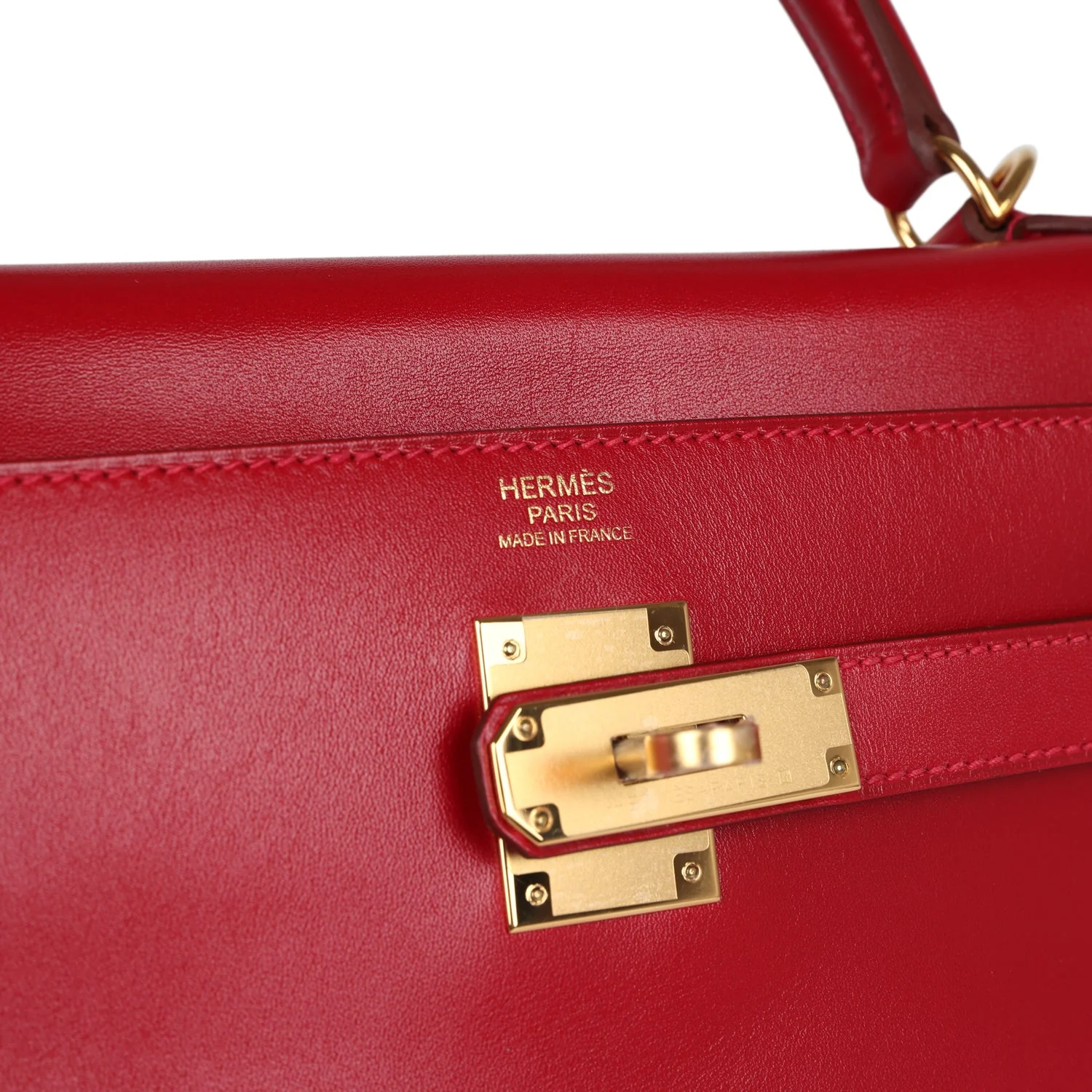Replicate Hermes Kelly Retourne 32 Rouge Vif Tadelakt Gold Hardware(1:1 replica)