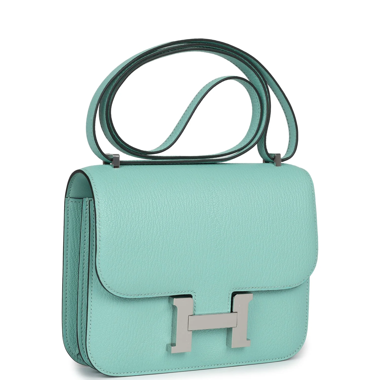 Replicate Hermes Constance 18 Aqua Chevre Palladium Hardware(1:1 replica)