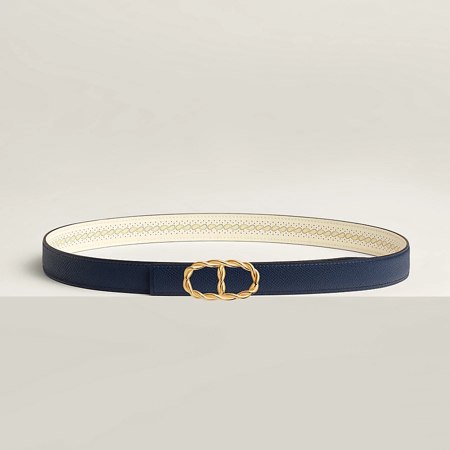 Replicate Maillon Torsade belt buckle   Bandana leather strap 24 mm(1:1 replica)