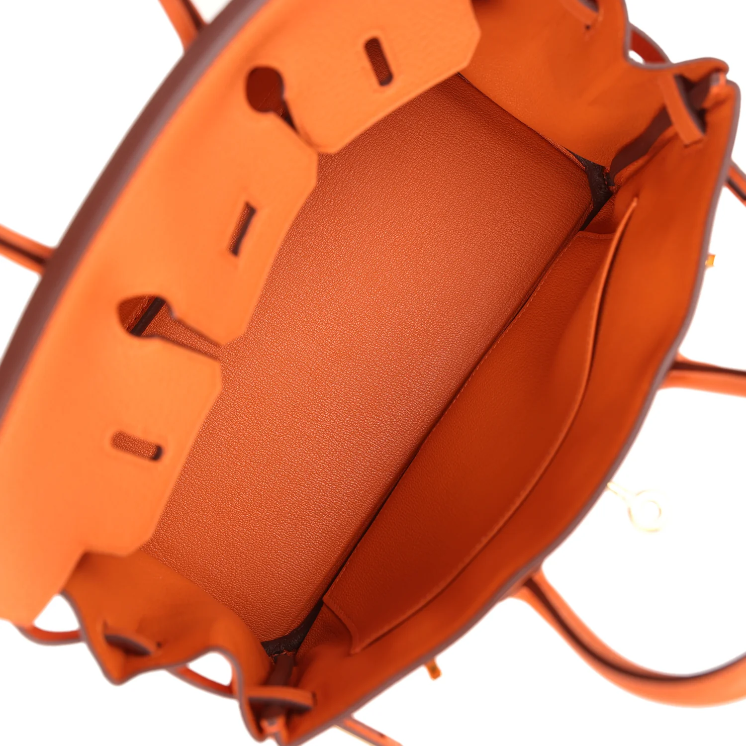 Replicate Hermes Birkin 25 Orange Togo Gold Hardware(1:1 replica)