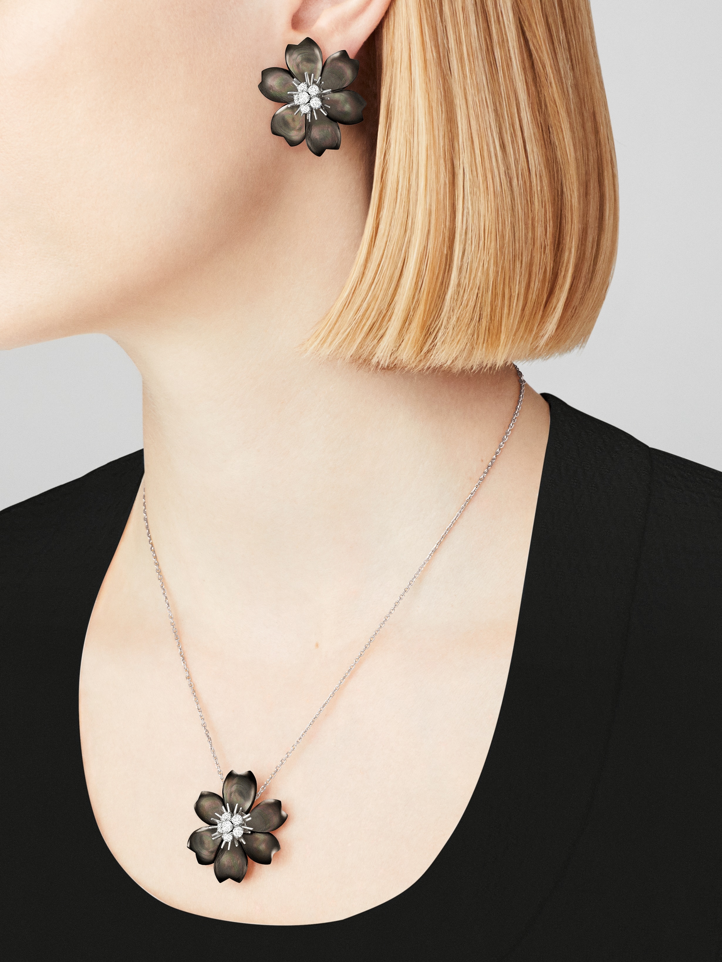 Replicate Rose de Noël earrings, mini model(1:1 replica)