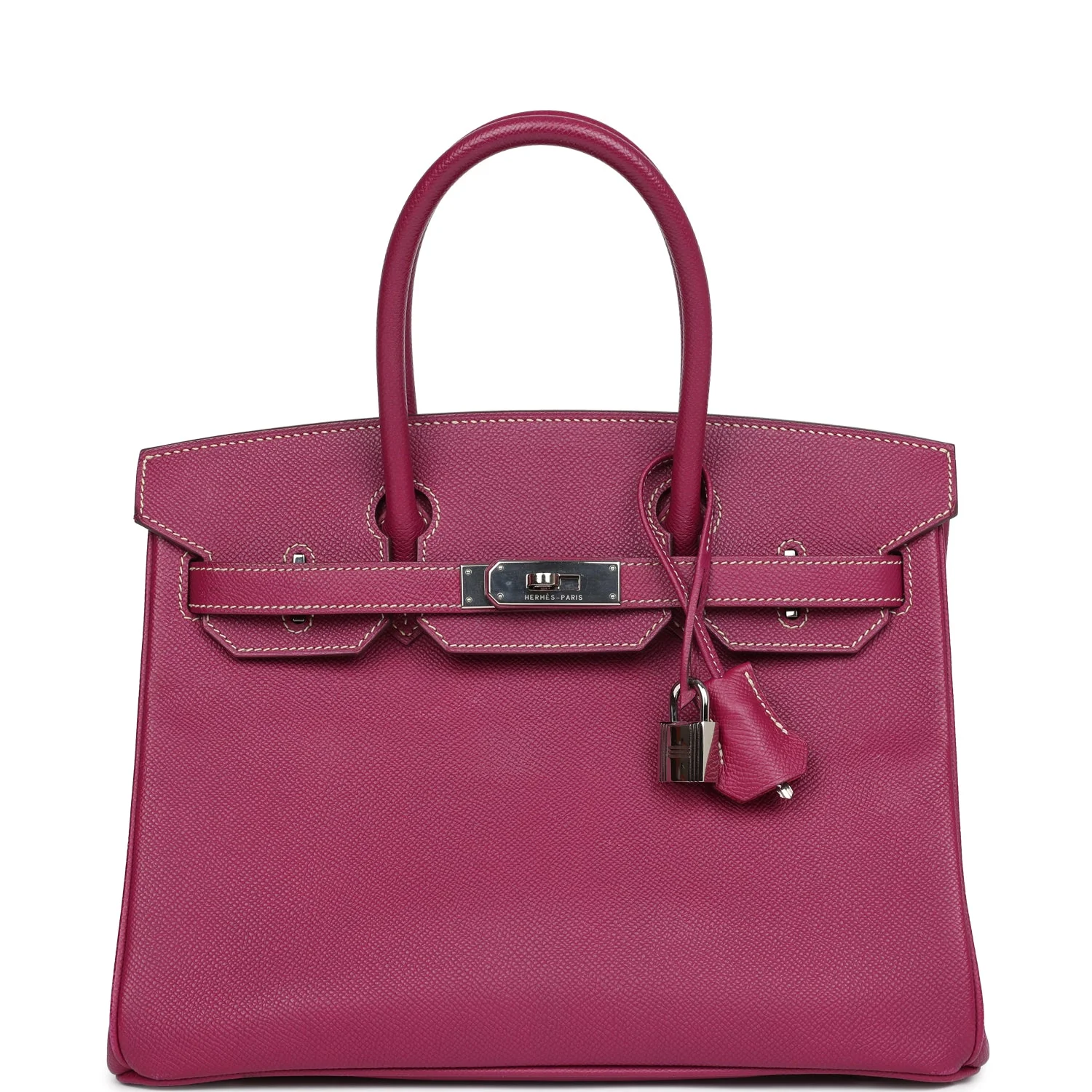 Replicate Hermes Birkin 30 Tosca Candy Epsom Palladium Hardware(1:1 replica)