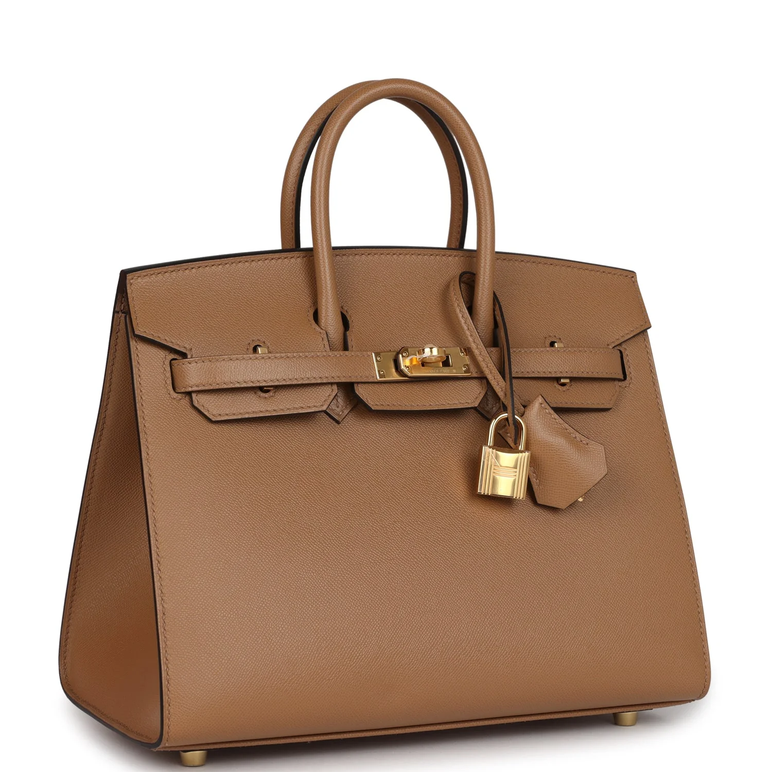 Replicate Hermes Birkin Sellier 25 Chai Madame Gold Hardware(1:1 replica)