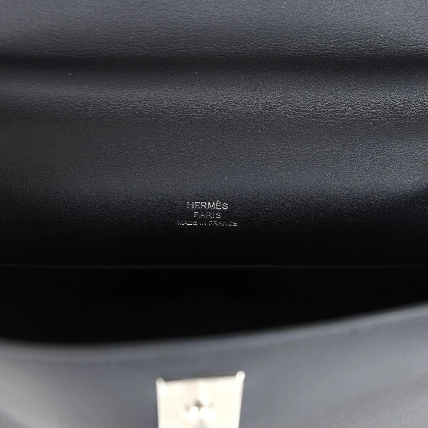 Replicate Hermes Kelly Pochette Black Swift Palladium Hardware(1:1 replica)