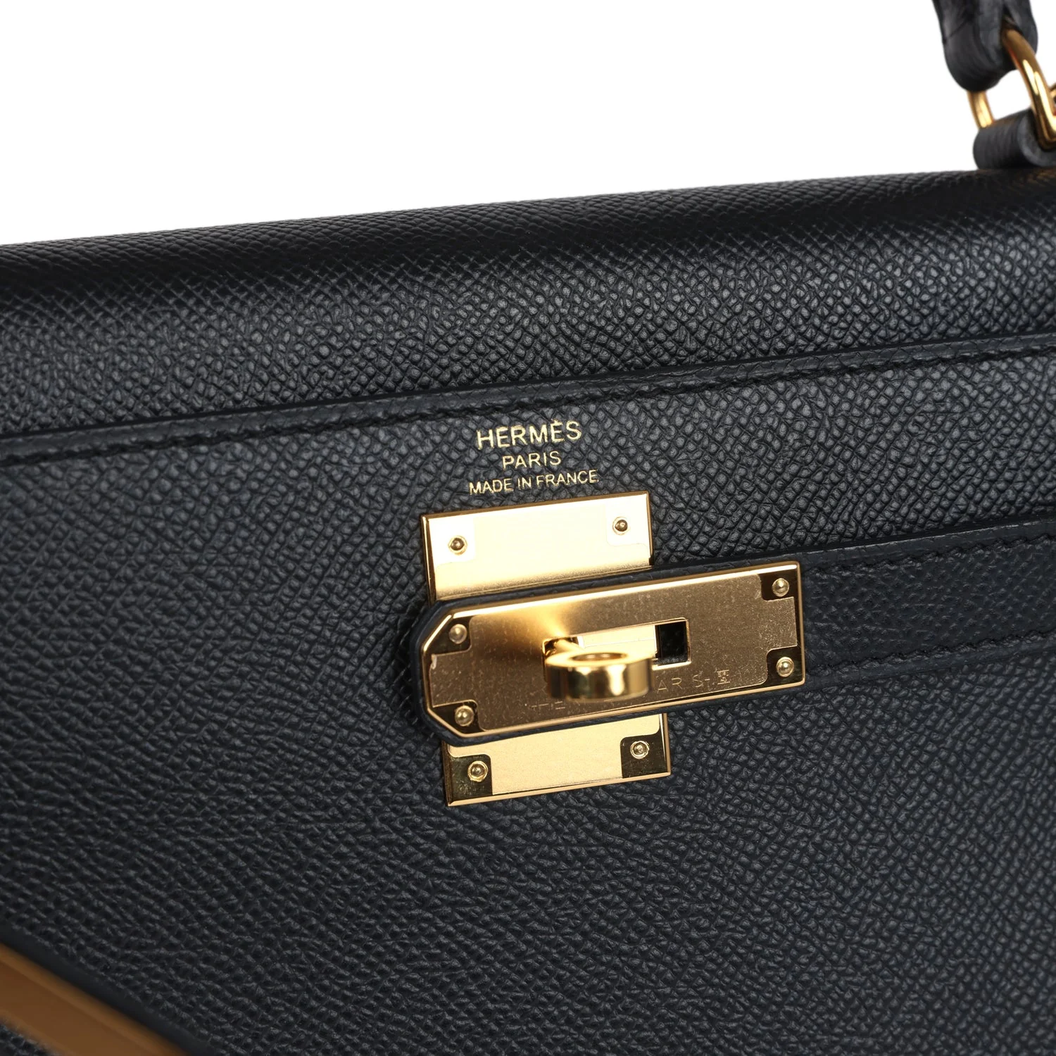 Replicate Hermes Kelly Sellier 28 Black Epsom Gold Hardware(1:1 replica)