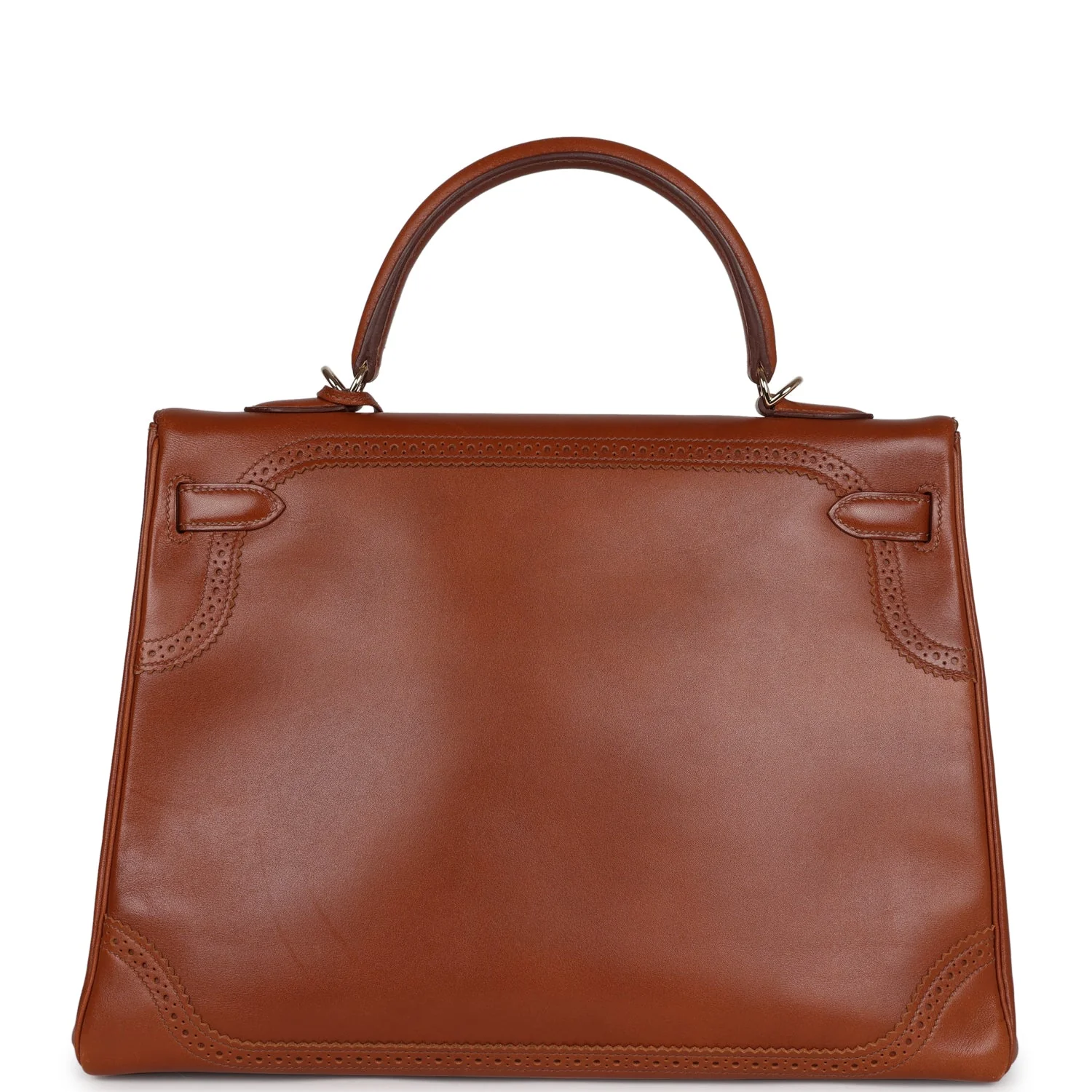 Replicate Hermes Ghillies Kelly Retourne 35 Fauve Tadelakt Permabrass Hardware(1:1 replica)
