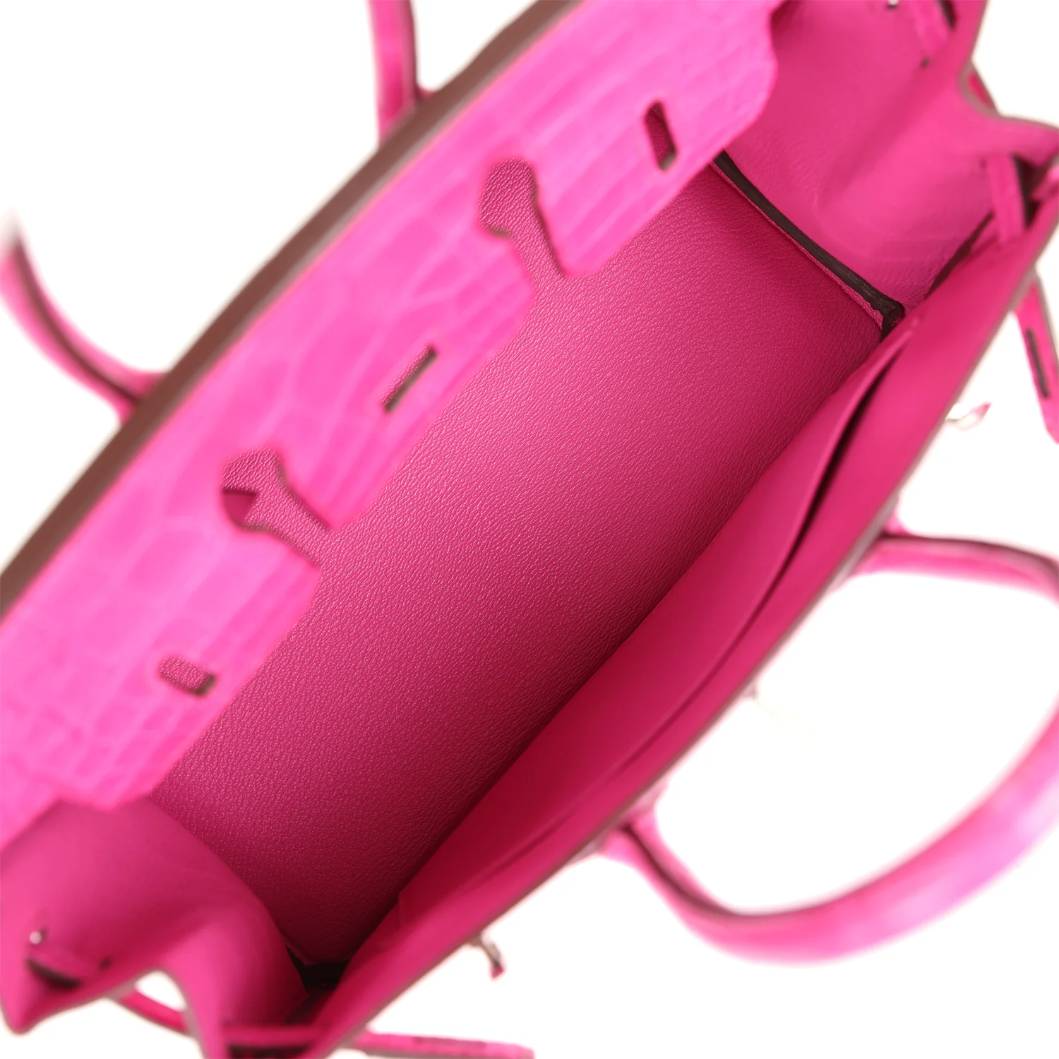 Replicate Hermes Birkin 25 Rose Shocking Matte Alligator Palladium Hardware(1:1 replica)