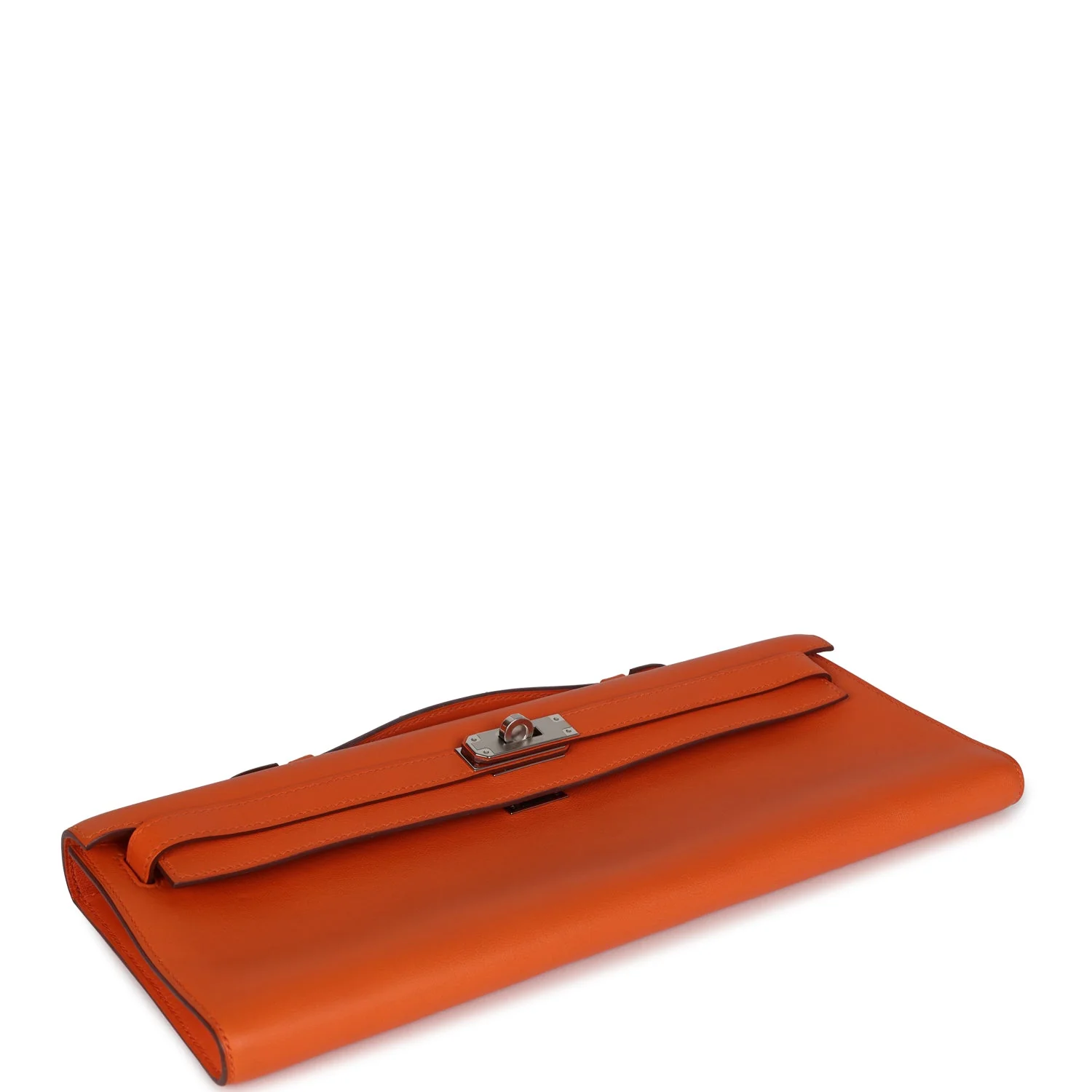 Replicate Hermes Kelly Cut Orange Swift Palladium Hardware(1:1 replica)